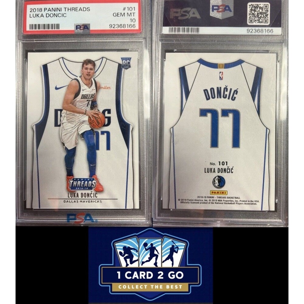 2018 Panini Threads Luka Doncic GEM MT PSA 10 Rookie #101